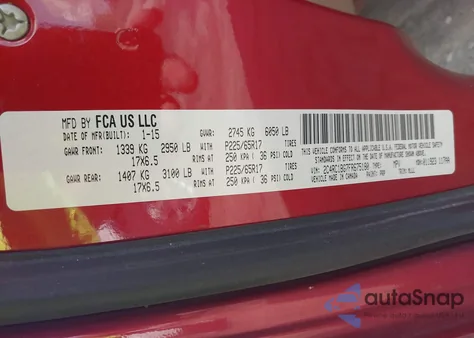 2015 Chrysler Town & Country Touring from USA, damaged, VIN 2C4RC1BG7FR675180